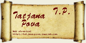 Tatjana Pova vizit kartica